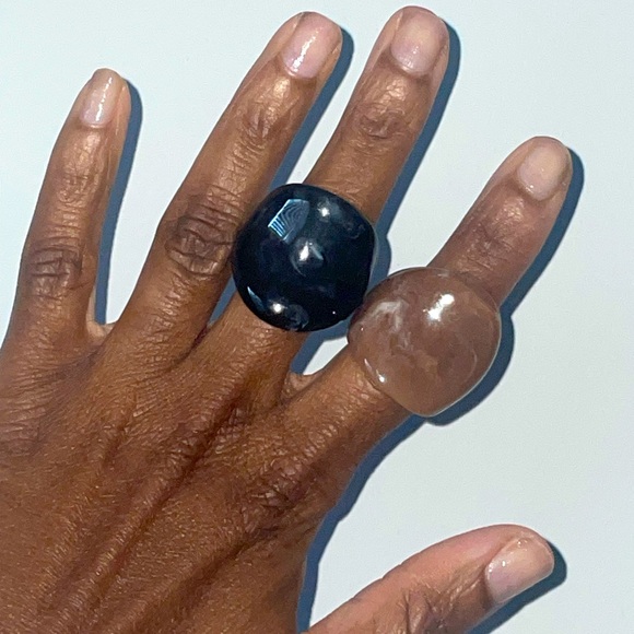 Geometric Ring Marble Style Lightweight Asymmetrical Casual Everyday Wear Set(2) - Picture 2 of 3